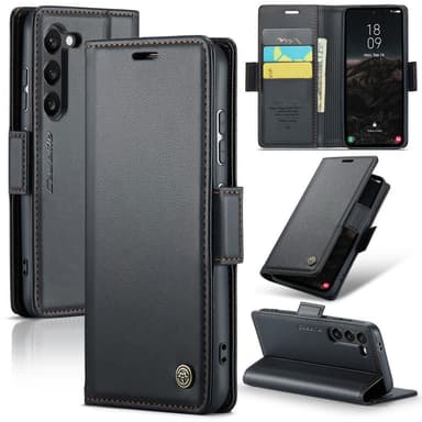 CaseMe Samsung S25 023 Series PU-Läder Plånboksfodral - Svart