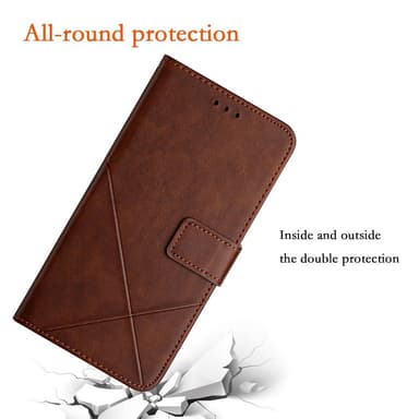 SKALO Xiaomi Redmi Note 14 5G PU-Läder Plånboksfodral - Brun