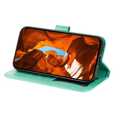 SKALO Motorola Moto G15 4G Mandala Plånboksfodral - Turkos