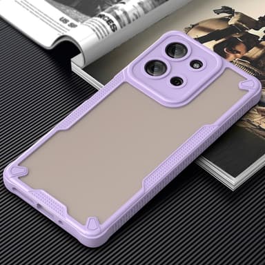 SKALO Motorola Moto G75 5G Armor Hybrid Frosted Skal - Lila