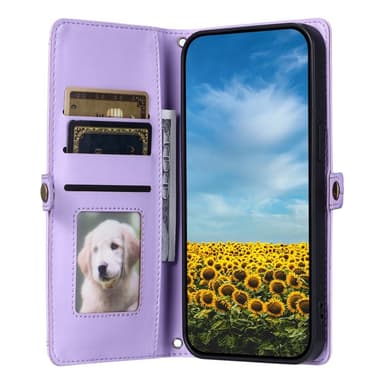 SKALO Xiaomi Redmi Note 14 4G PU-Läder Envelope Plånboksfodral - Lila