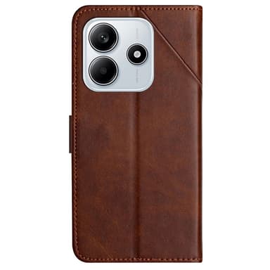 SKALO Xiaomi Redmi Note 14 5G PU-Läder Plånboksfodral - Brun