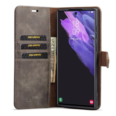 DG MING Samsung S25 Ultra 2-i-1 Magnet Plånboksfodral - Grå