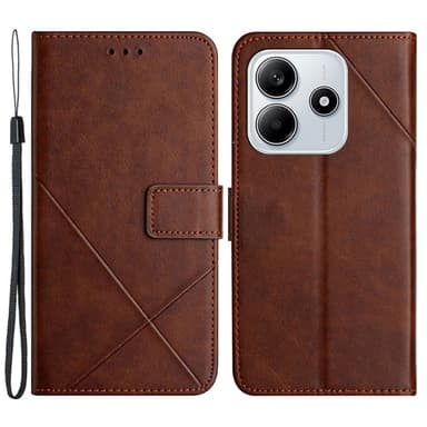 SKALO Xiaomi Redmi Note 14 5G PU-Läder Plånboksfodral - Brun