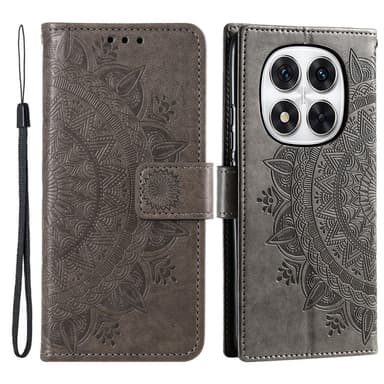 SKALO Xiaomi Redmi Note 14 Pro 5G Mandala Plånboksfodral - Grå