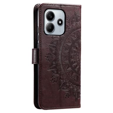 SKALO Xiaomi Redmi Note 14 5G Mandala Plånboksfodral - Brun