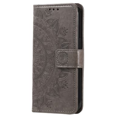 SKALO Xiaomi Redmi Note 14 Pro 5G Mandala Plånboksfodral - Grå
