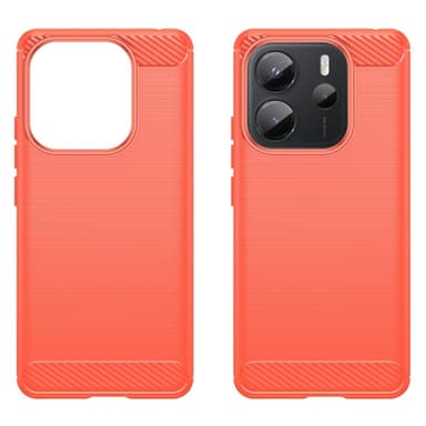SKALO Xiaomi Redmi Note 14 4G Armor Carbon Skal - Röd