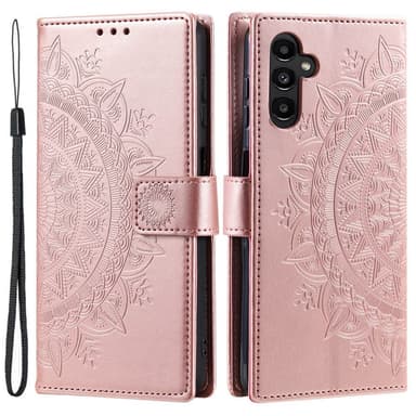 SKALO Samsung S25 Mandala Plånboksfodral - Roséguld
