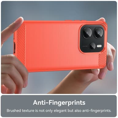 SKALO Xiaomi Redmi Note 14 4G Armor Carbon Skal - Röd