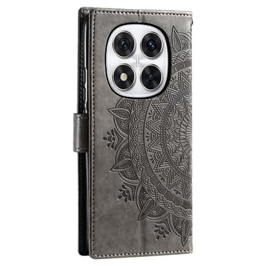 SKALO Xiaomi Redmi Note 14 Pro 5G Mandala Plånboksfodral - Grå