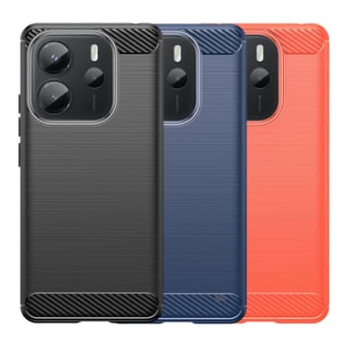 SKALO Xiaomi Redmi Note 14 4G Armor Carbon Skal - Röd