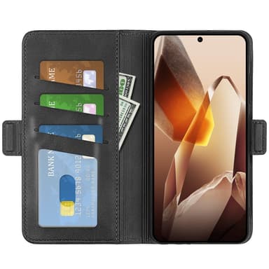 SKALO OnePlus 13 Premium ID Plånboksfodral - Svart