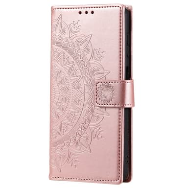 SKALO Samsung S25 Mandala Plånboksfodral - Roséguld