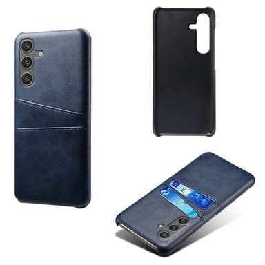 SKALO Samsung S25 PU-Läder Korthållare Skal - Blå