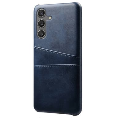 SKALO Samsung S25 PU-Läder Korthållare Skal - Blå