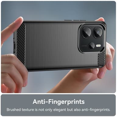 SKALO Xiaomi Redmi Note 14 4G Armor Carbon Skal - Svart