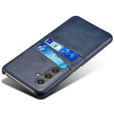 SKALO Samsung S25 PU-Läder Korthållare Skal - Blå