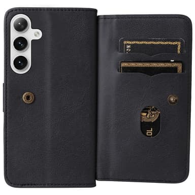 SKALO Samsung S25+ KT 10-FACK Plånboksfodral - Svart