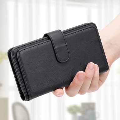 SKALO Samsung S25+ KT 10-FACK Plånboksfodral - Svart