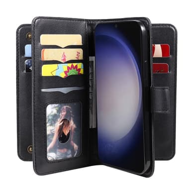 SKALO Samsung S25+ KT 10-FACK Plånboksfodral - Svart