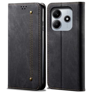 SKALO Xiaomi Redmi Note 14 5G Jeans Plånboksfodral - Svart