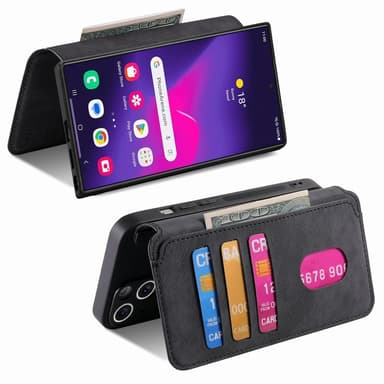 SKALO Samsung S25 Ultra CASENEO MW-03 Plånboksfodral - Svart