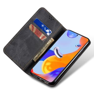 SKALO Xiaomi Redmi Note 14 5G Jeans Plånboksfodral - Svart