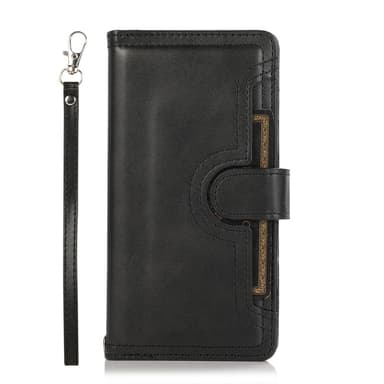 SKALO Samsung S25+ Big Wallet Plånboksfodral - Svart