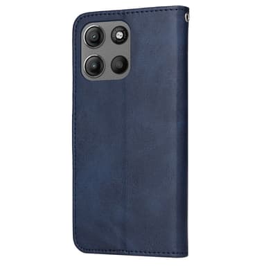 SKALO Motorola Moto G15 4G PU-läder Plånboksfodral - Blå