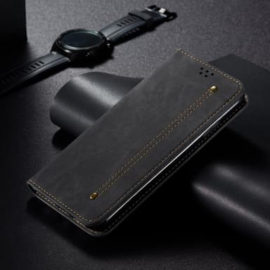 SKALO Xiaomi Redmi Note 14 5G Jeans Plånboksfodral - Svart