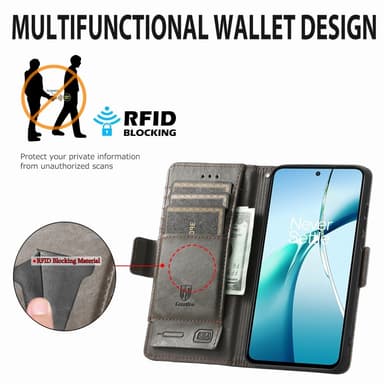 SKALO Xiaomi Redmi Note 14 5G CASENEO 002 Premium Plånboksfodral - Svart