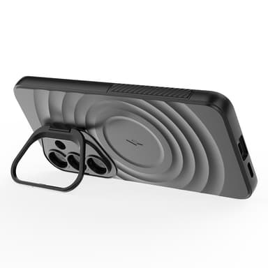 SKALO Samsung S25+ Ripple Texture Skal - Svart