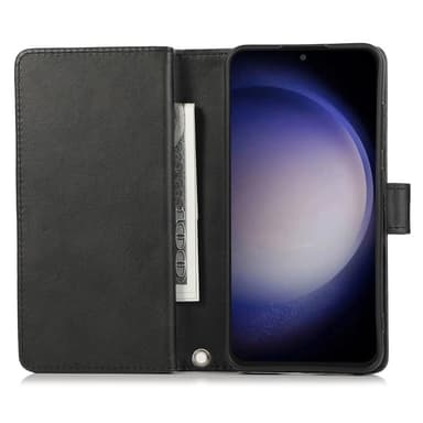 SKALO Samsung S25+ Big Wallet Plånboksfodral - Svart