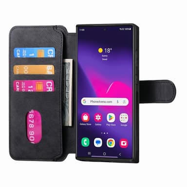SKALO Samsung S25 Ultra CASENEO MW-03 Plånboksfodral - Svart