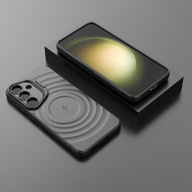 SKALO Samsung S25+ Ripple Texture Skal - Svart