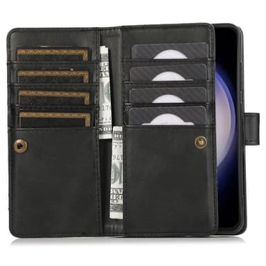 SKALO Samsung S25+ Big Wallet Plånboksfodral - Svart