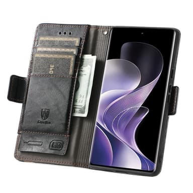 SKALO Xiaomi Redmi Note 14 Pro+ 5G CASENEO 002 Premium Plånboksfodral - Svart
