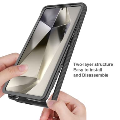 SKALO Samsung S25 Ultra Shockproof Clear Hybrid Skal - Lila