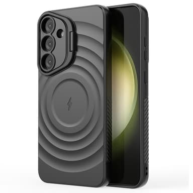 SKALO Samsung S25+ Ripple Texture Skal - Svart