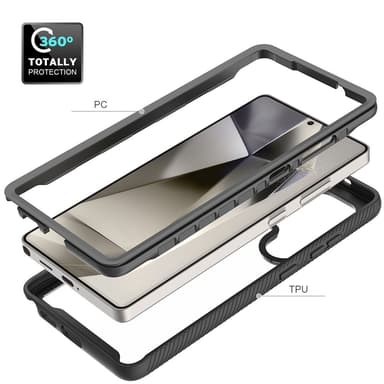 SKALO Samsung S25 Ultra Shockproof Clear Hybrid Skal - Lila