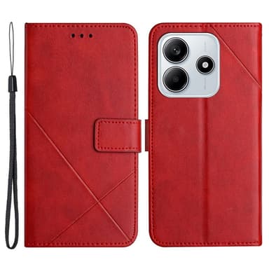 SKALO Xiaomi Redmi Note 14 5G PU-Läder Plånboksfodral - Röd