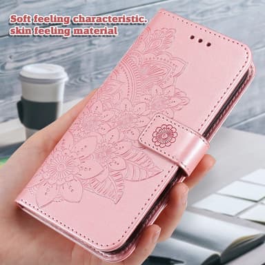 SKALO Motorola Moto G15 4G Mandala Plånboksfodral - Rosa
