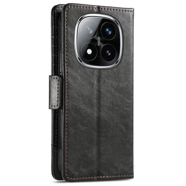 SKALO Xiaomi Redmi Note 14 Pro+ 5G CASENEO 002 Premium Plånboksfodral - Svart