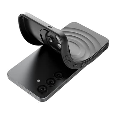 SKALO Samsung S25+ Ripple Texture Skal - Svart
