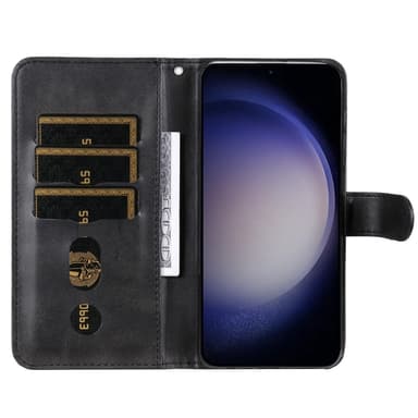 SKALO Samsung S25 Klassisk Dragkedja Plånboksfodral - Svart