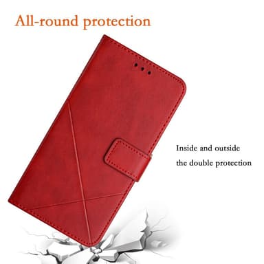 SKALO Xiaomi Redmi Note 14 5G PU-Läder Plånboksfodral - Röd