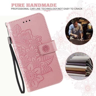 SKALO Motorola Moto G15 4G Mandala Plånboksfodral - Rosa