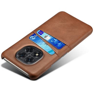 SKALO Xiaomi Redmi Note 14 Pro 5G PU-Läder Korthållare Skal - Brun