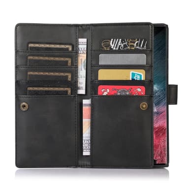 SKALO Samsung S24 Ultra Big Wallet Plånboksfodral - Svart